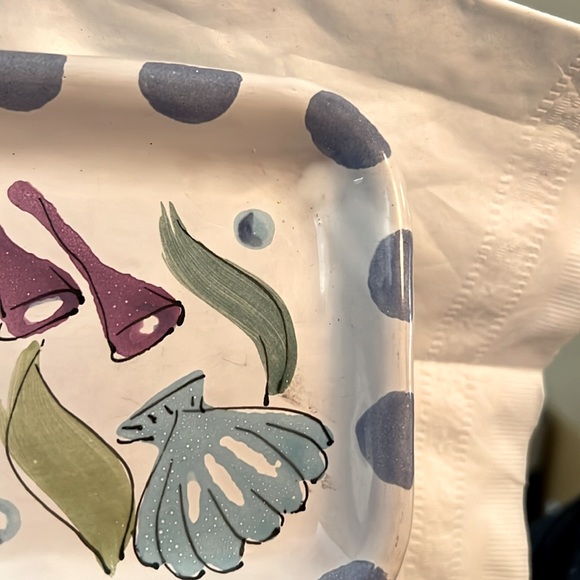 Mesa International Signed Ceramic Hand Painted Butter Dish - Picture 11 of 11